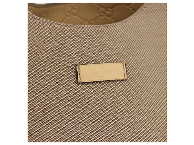 GUCCI GG Canvas Guccissima Hand Bag Leather Beige Gold 257268 - vista 18
