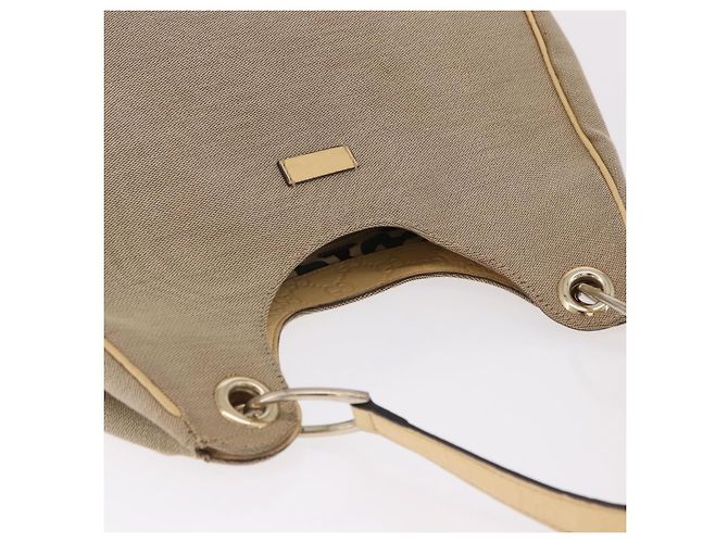 GUCCI GG Canvas Guccissima Hand Bag Leather Beige Gold 257268 - vista 7