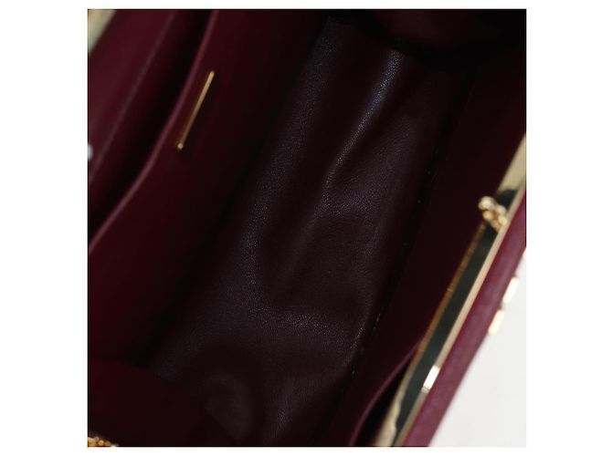 PRADA Shoulder Bag Safiano leather Bordeaux Gold - vista 10