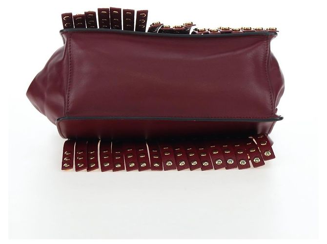 PRADA Shoulder Bag Safiano leather Bordeaux Gold - vista 5