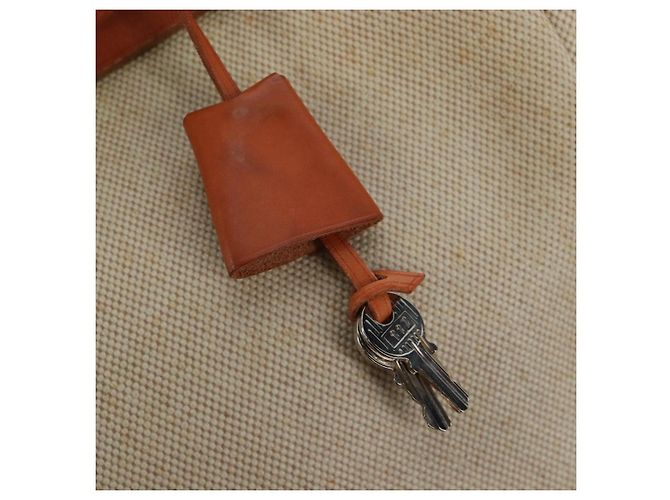 Hermès HERMES Herbag A Dos Backpack Canvas 2way Beige Silver - vista 21