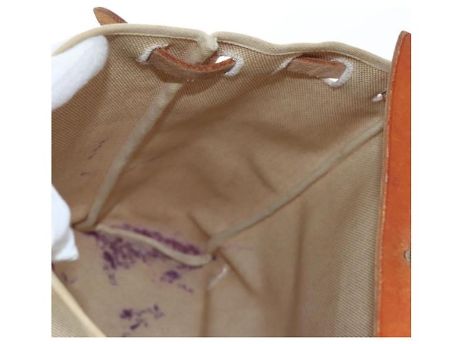 Hermès HERMES Herbag A Dos Backpack Canvas 2way Beige Silver - vista 26