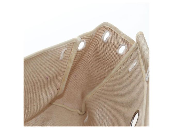 Hermès HERMES Herbag A Dos Backpack Canvas 2way Beige Silver - vista 41
