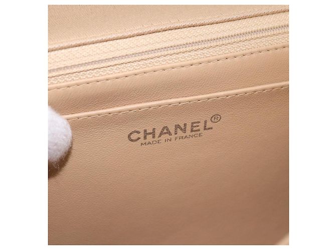 CHANEL Matelasse 25 Chain Shoulder Bag Cotton Beige Silver CC - vista 24