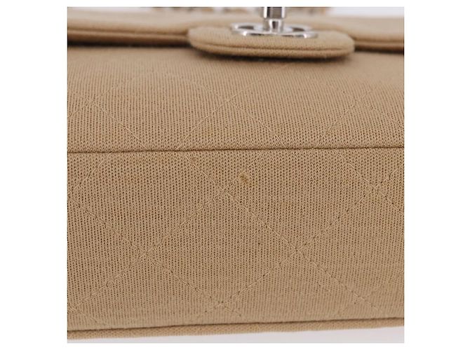 CHANEL Matelasse 25 Chain Shoulder Bag Cotton Beige Silver CC - vista 7