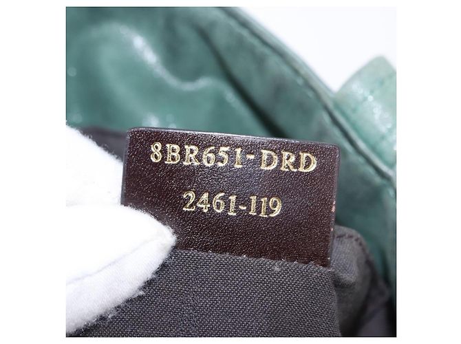 FENDI Hand Bag Leather Green Gold - vista 12