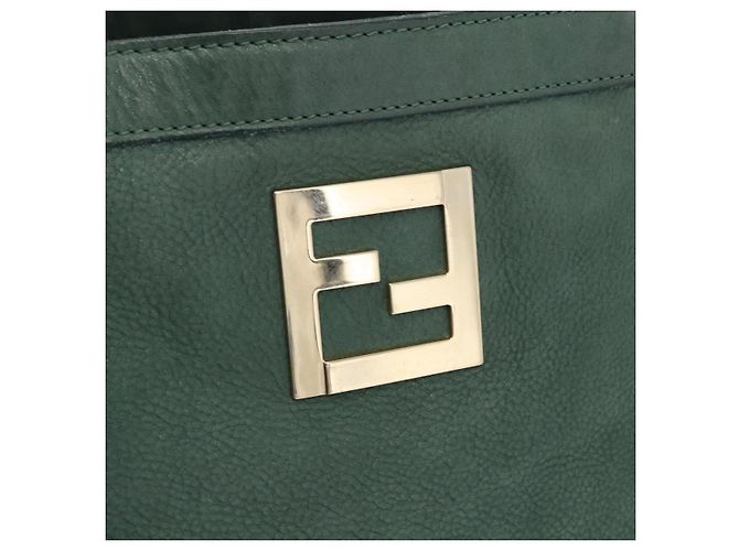 FENDI Hand Bag Leather Green Gold - vista 17