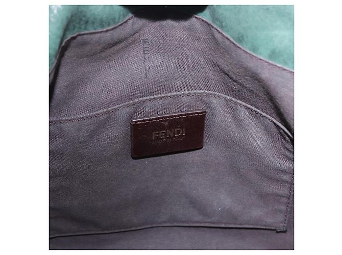 FENDI Hand Bag Leather Green Gold - vista 18