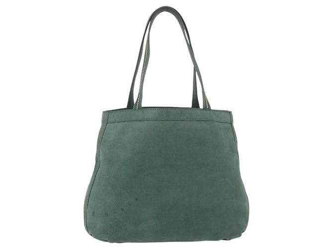 FENDI Hand Bag Leather Green Gold - vista 2
