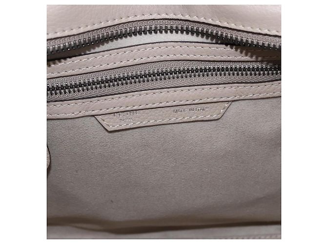 Céline CELINE Luggage Micro Shopper Hand Bag Leather Beige - vista 19