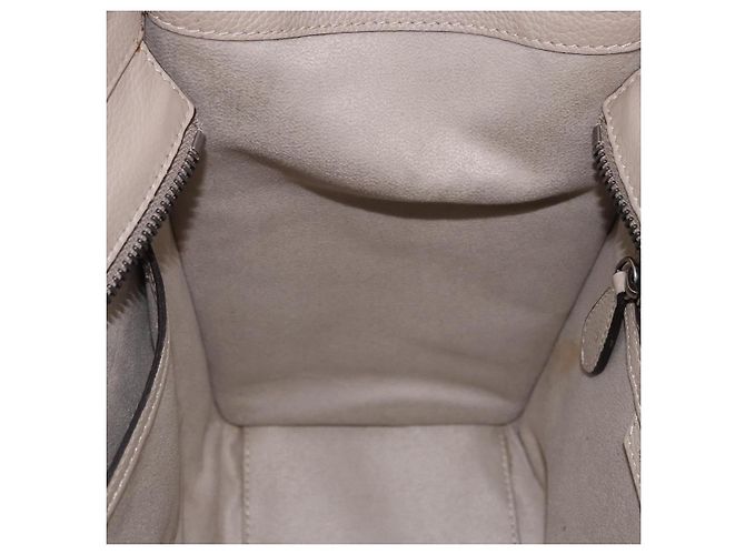Céline CELINE Luggage Micro Shopper Hand Bag Leather Beige - vista 21