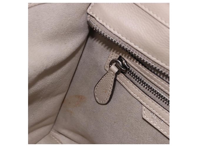 Céline CELINE Luggage Micro Shopper Hand Bag Leather Beige - vista 22