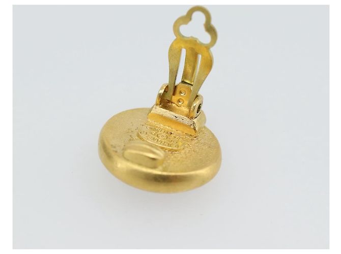 CHANEL Earring Metal Gold Tone Red CC - vista 10