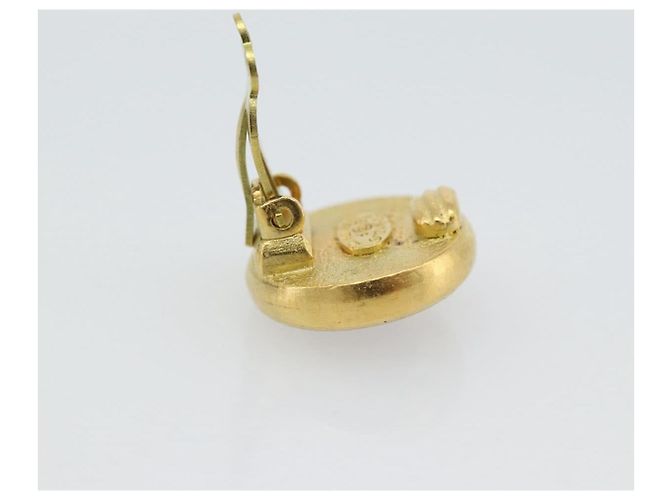 CHANEL Earring Metal Gold Tone Red CC - vista 5