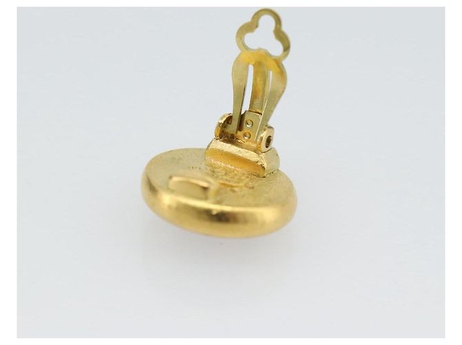 CHANEL Earring Metal Gold Tone Red CC - vista 6