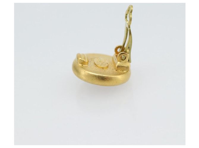 CHANEL Earring Metal Gold Tone Red CC - vista 9