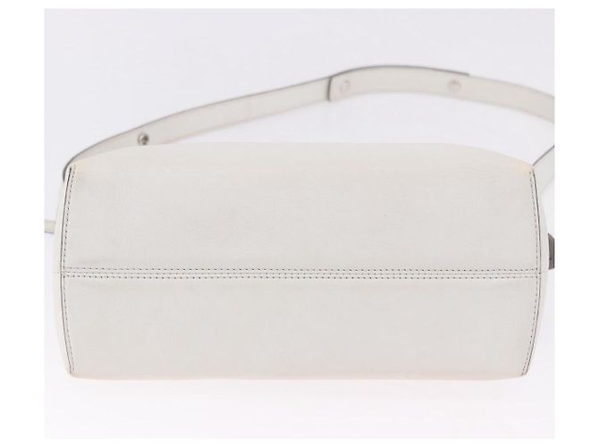 Borsa a tracolla FENDI in pelle bianca e argento, autentica bs36311A - vista 12
