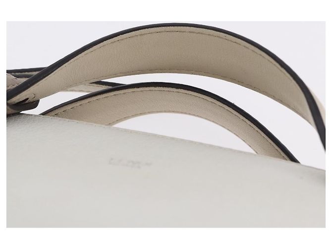 Borsa a tracolla FENDI in pelle bianca e argento, autentica bs36311A - vista 9