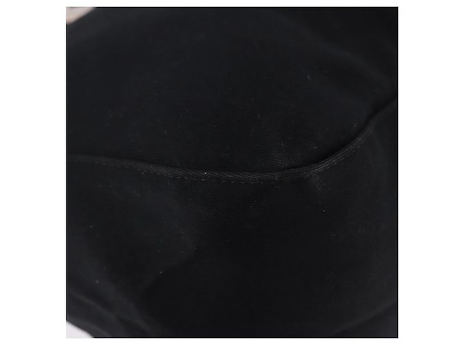 Bolso de hombro FENDI Mamma Baguette en jersey de algodón, negro y plata, auténtico 193880 - vista 11