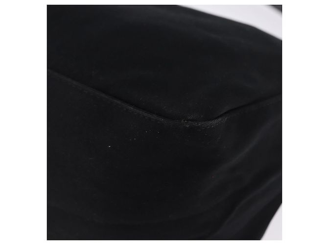Bolso de hombro FENDI Mamma Baguette en jersey de algodón, negro y plata, auténtico 193880 - vista 12