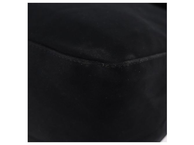 Bolso de hombro FENDI Mamma Baguette en jersey de algodón, negro y plata, auténtico 193880 - vista 14