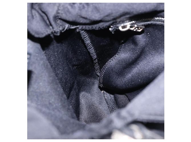 Bolso de hombro FENDI Mamma Baguette en jersey de algodón, negro y plata, auténtico 193880 - vista 21