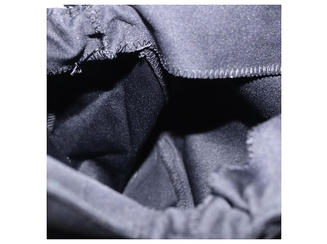 Bolso de hombro FENDI Mamma Baguette en jersey de algodón, negro y plata, auténtico 193880 - vista 22