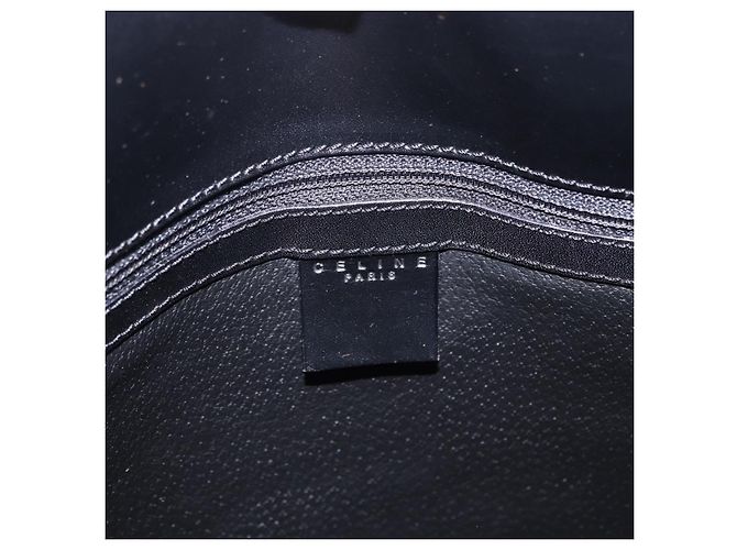 Céline CELINE Borsa a tracolla circolare in tela Macadam PVC nera e oro, codice articolo am12198V - vista 16