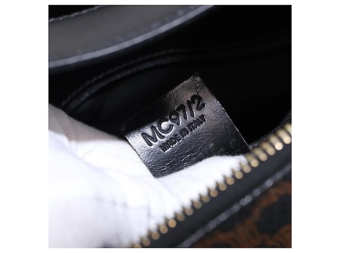 Céline CELINE Borsa a tracolla circolare in tela Macadam PVC nera e oro, codice articolo am12198V - vista 22