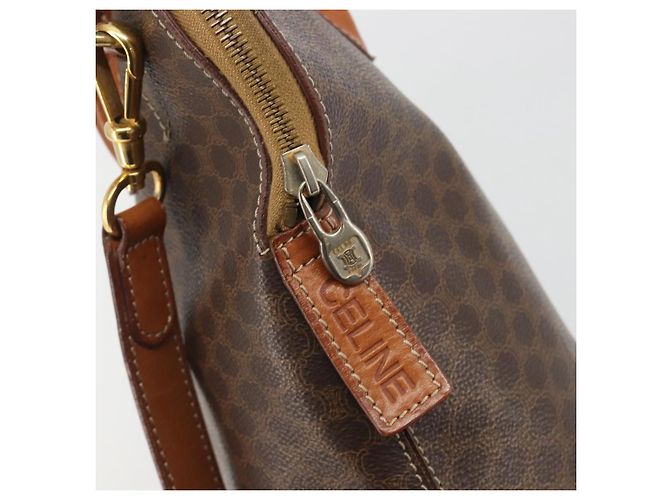 Céline Borsa a mano CELINE Macadam in PVC e pelle, modello 2 vie, marrone e oro, autentica, codice articolo ep15452. - vista 16