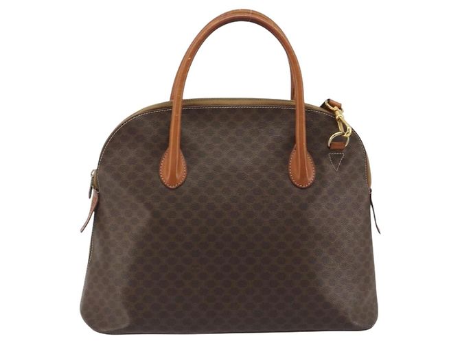 Céline Borsa a mano CELINE Macadam in PVC e pelle, modello 2 vie, marrone e oro, autentica, codice articolo ep15452. - vista 2