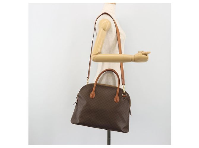 Céline Borsa a mano CELINE Macadam in PVC e pelle, modello 2 vie, marrone e oro, autentica, codice articolo ep15452. - vista 24