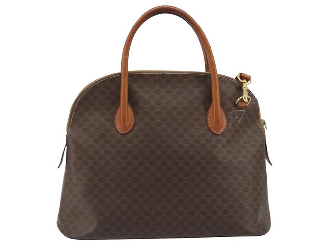 Céline Borsa a mano CELINE Macadam in PVC e pelle, modello 2 vie, marrone e oro, autentica, codice articolo ep15452. - vista 3