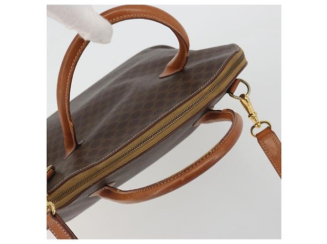Céline Borsa a mano CELINE Macadam in PVC e pelle, modello 2 vie, marrone e oro, autentica, codice articolo ep15452. - vista 6