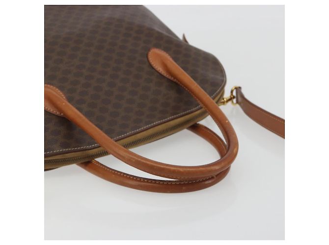 Céline Borsa a mano CELINE Macadam in PVC e pelle, modello 2 vie, marrone e oro, autentica, codice articolo ep15452. - vista 7