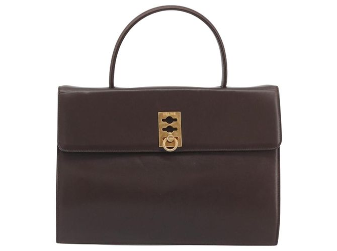 Céline Sac à main CELINE en cuir marron et or, authentique, code article ep15547 - vue 2