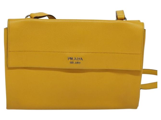 PRADA Schultertasche, gelb und silber, authentisch 138192 - Ansicht 2