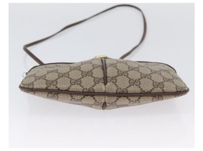 Borsa GUCCI GG Supreme Web Sherry Line in PVC beige e oro 904 02 047 autentica BSZ679 - vista 10