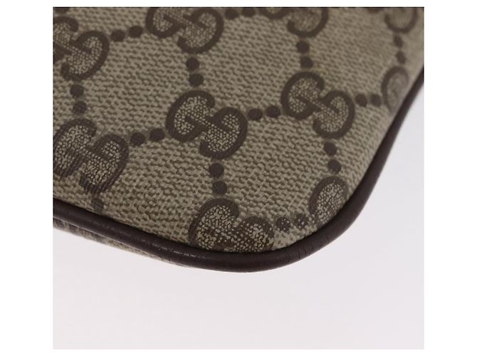 Borsa GUCCI GG Supreme Web Sherry Line in PVC beige e oro 904 02 047 autentica BSZ679 - vista 12