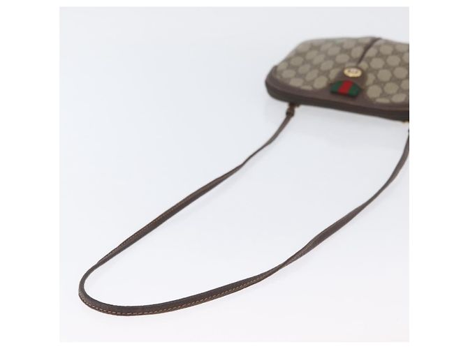 Borsa GUCCI GG Supreme Web Sherry Line in PVC beige e oro 904 02 047 autentica BSZ679 - vista 8