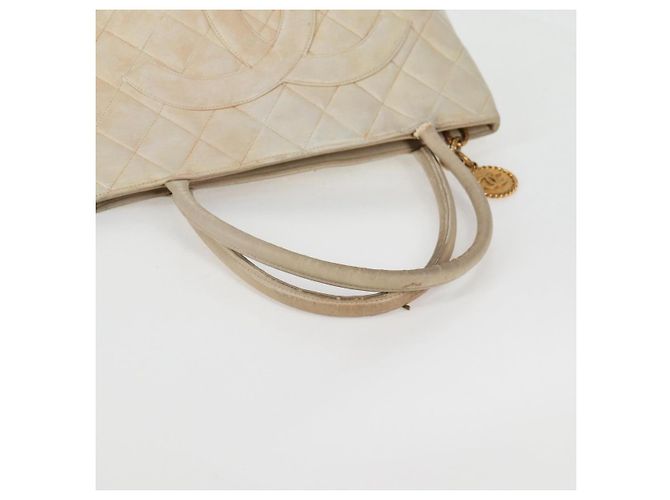 CHANEL Tote-Bag aus beigem Lammleder mit CC-Logo, authentisch bs12535 - Ansicht 7