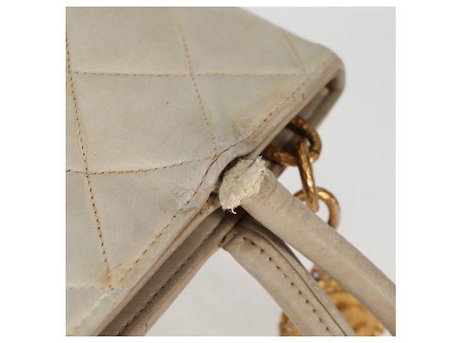 CHANEL Tote-Bag aus beigem Lammleder mit CC-Logo, authentisch bs12535 - Ansicht 9