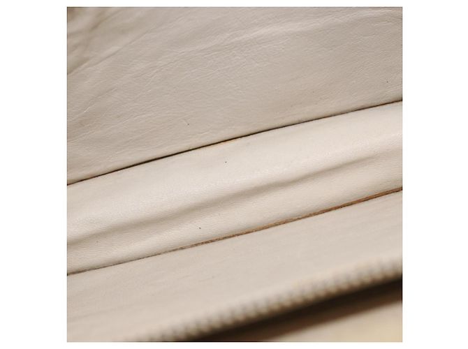 Borsa a tracolla CHANEL Matelassé con catena, in pelle di agnello beige e oro, con logo CC, 152441 - vista 10