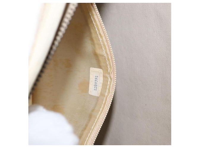 Borsa a tracolla CHANEL Matelassé con catena, in pelle di agnello beige e oro, con logo CC, 152441 - vista 11