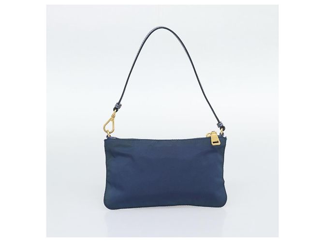 Borsa a mano PRADA in vinile 2way blu e oro, autentica 193975 - vista 22