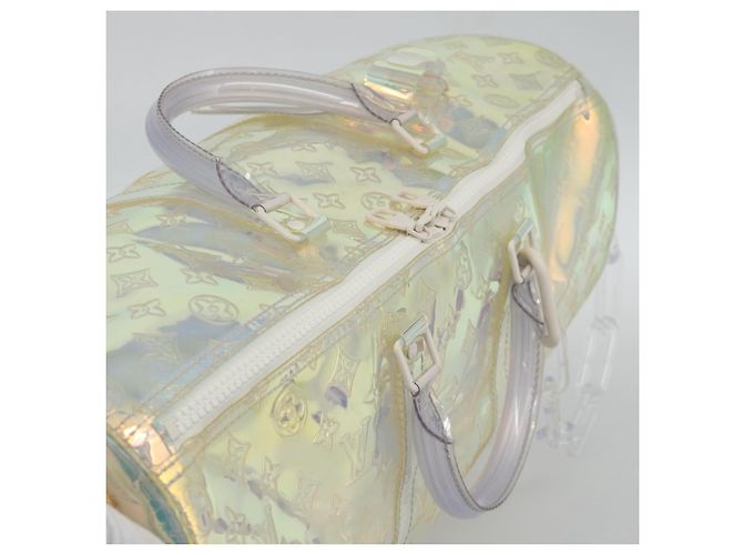 LOUIS VUITTON Monogram Prism Keepall Bandoulière 50 Trasparente M53271 LV - vista 6