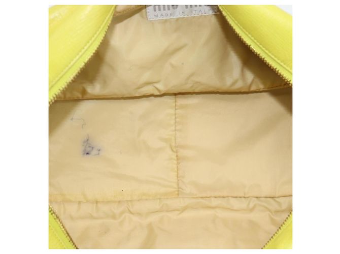 Borsa a tracolla Miu Miu in pelle verde lime e oro, autentica BA14150 - vista 16