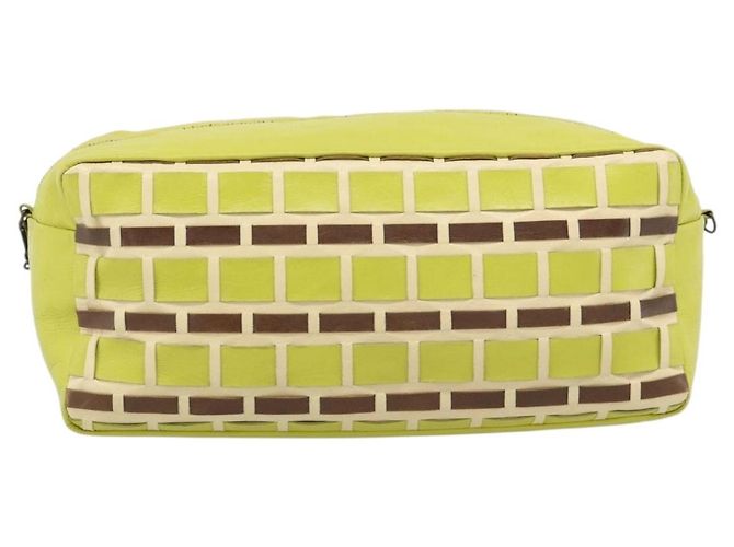 Borsa a tracolla Miu Miu in pelle verde lime e oro, autentica BA14150 - vista 3