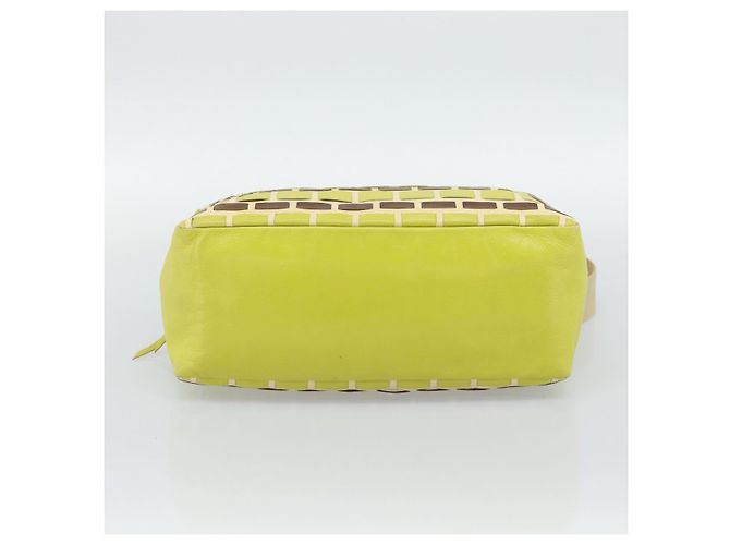 Borsa a tracolla Miu Miu in pelle verde lime e oro, autentica BA14150 - vista 9