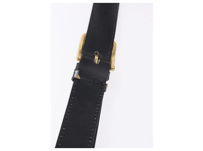 Céline Borsa a tracolla CELINE in pelle nera e oro, autentica, codice 193055 - vista 10